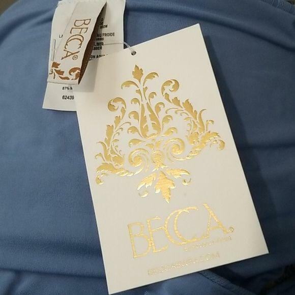 Becca Loreto Ribbed Classic Hipster Bikini Bottoms in Blue NEW Women's XL - Picture 5 of 8